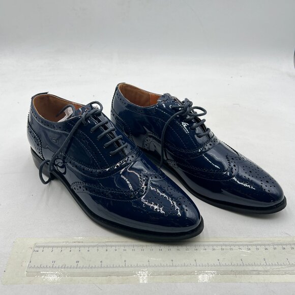 FSJ Men's Blue Oxford Shoes - Picture 4 of 8